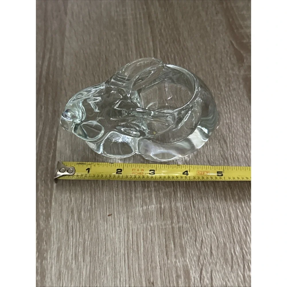 Vintage Indiana Glass Bunny Clear/Heavy Votive Holder Everyday/ Easter Decor